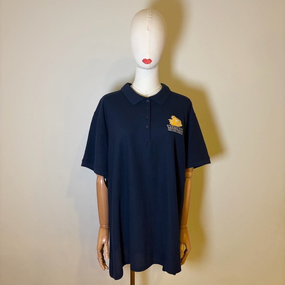 Port & Company Westpark Fighting Fish Polo Shirt Navy Blue 3XL